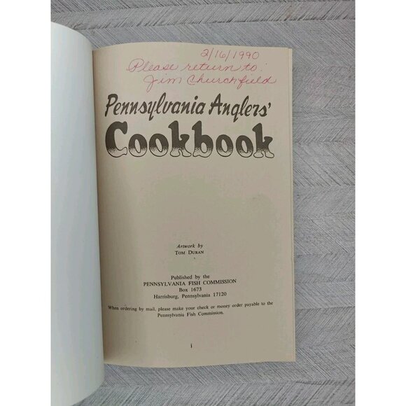 Pennsylvania Anglers' Cookbook Vintage Local Ethnic Cooking 1977 First Edition - Picture 3 of 6